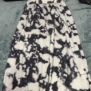 Black and white sweat pants